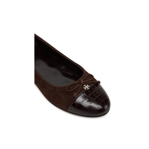 Tory Burch Baleriny Cap-Toe Ballet 169866 Brązowy Tory Burch 40 MODIVO