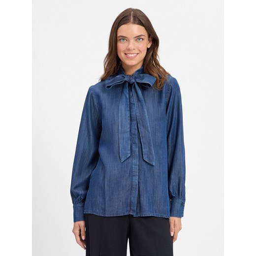 JOOP! Rozkloszowana bluzka damska - Ulla Kobiety Lyocell denim jednolity ze sklepu vangraaf w kategorii Koszule damskie - zdjęcie 184727916