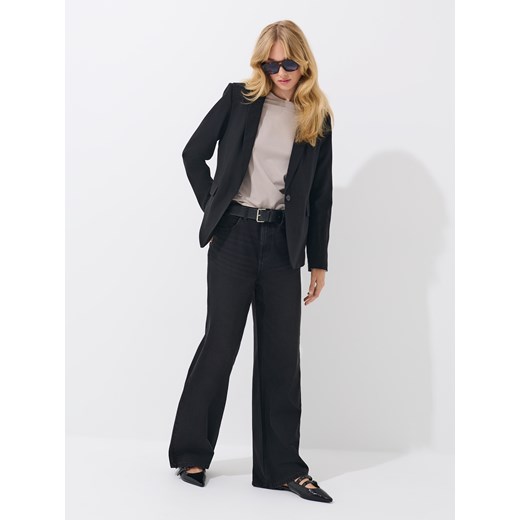 Mohito - T-shirt basic - szary ze sklepu Mohito w kategorii Bluzki damskie - zdjęcie 184727966
