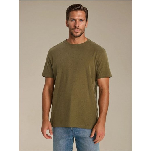 Sinsay - Koszulka basic - khaki ze sklepu Sinsay w kategorii T-shirty męskie - zdjęcie 184729656