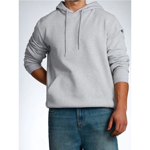 Sinsay - Bluza hoodie basic - szary ze sklepu Sinsay w kategorii Bluzy męskie - zdjęcie 184729675