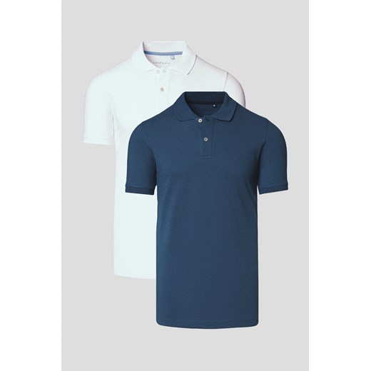 Zestaw 2 Koszulek Polo Bawełnianych Cassian ze sklepu Lancerto S.A. w kategorii T-shirty męskie - zdjęcie 184731525