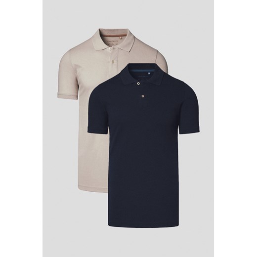 Zestaw 2 Koszulek Polo Bawełnianych Cassian ze sklepu Lancerto S.A. w kategorii T-shirty męskie - zdjęcie 184731527