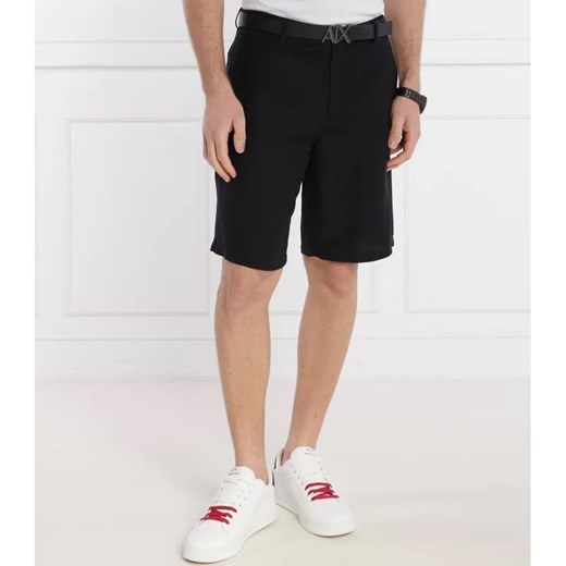 Armani Exchange Lniane szorty | Regular Fit ze sklepu Gomez Fashion Store w kategorii Spodenki męskie - zdjęcie 184732177