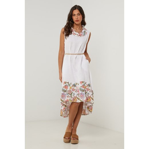 Le Monde du Lin Lniana sukienka w kolorze białym ze sklepu Limango Polska w kategorii Sukienki - zdjęcie 184733375