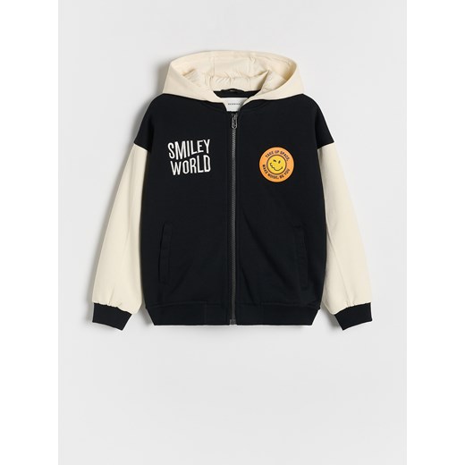 Reserved - Kurtka bomber SmileyWorld® - czarny ze sklepu Reserved w kategorii Kurtki chłopięce - zdjęcie 184735839