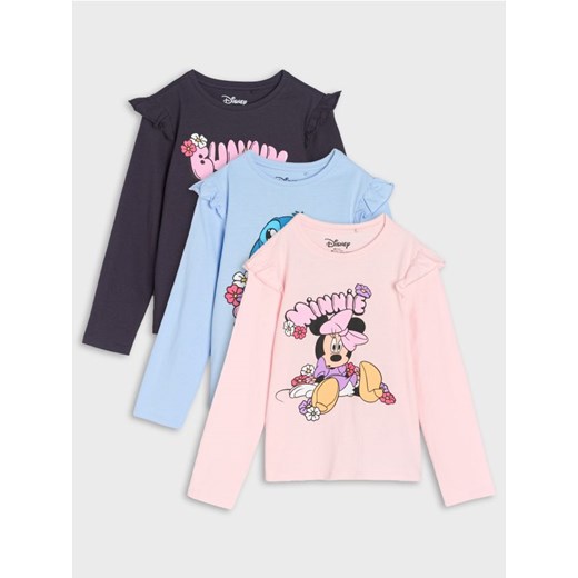 Sinsay - Koszulki z długimi rękawami 3 pack Disney - niebieski ze sklepu Sinsay w kategorii Bluzki dziewczęce - zdjęcie 184736408