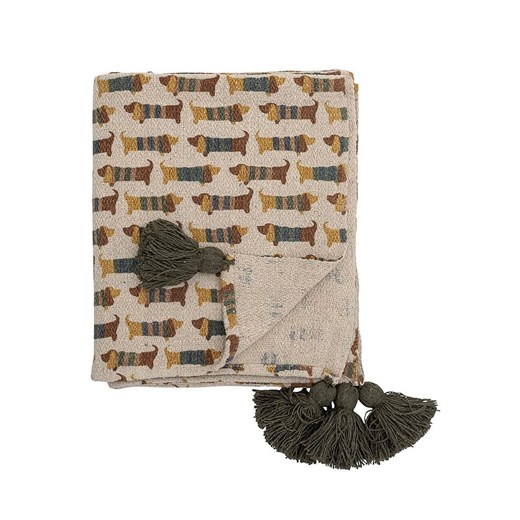 Bloomingville Pled &quot;Charlie&quot; w kolorze brązowo-beżowym - 160 x 130 cm ze sklepu Limango Polska w kategorii Tekstylia - zdjęcie 184738359