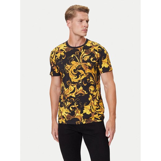 Versace Jeans Couture T-Shirt 79GAH6S0 JS515 Czarny Regular Fit ze sklepu MODIVO w kategorii T-shirty męskie - zdjęcie 184738875