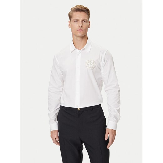Versace Jeans Couture Koszula 79GALKS2 CN00K Biały Slim Fit ze sklepu MODIVO w kategorii Koszule męskie - zdjęcie 184738886