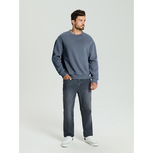 Sinsay - Bluza basic comfort fit - szary Sinsay S Sinsay