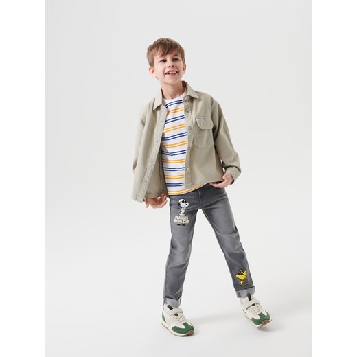 Sinsay - Koszulka w paski Peanuts - biały Sinsay 128 (7-8 l) Sinsay