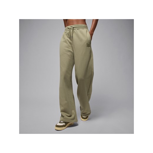 Damskie spodnie z dzianiny dresowej z luźnymi nogawkami Jordan Flight Fleece - Brązowy ze sklepu Nike poland w kategorii Spodnie damskie - zdjęcie 184741026