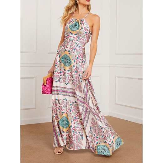 LA Angels Sukienka w kolorze biało-zielono-różowym La Angels S promocja Limango Polska