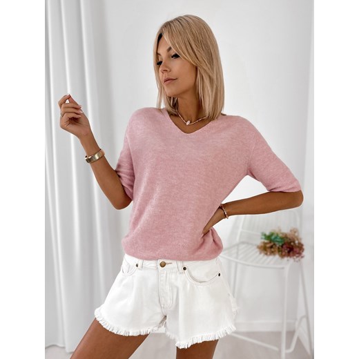sweter diane pudrowy róż one size ze sklepu UBRA w kategorii Swetry damskie - zdjęcie 184741746