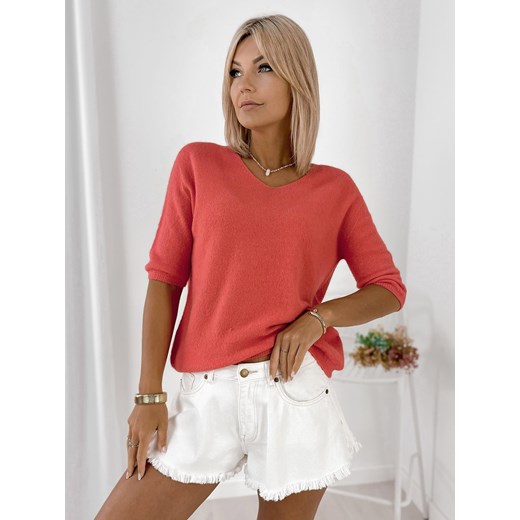sweter diane koralowy one size ze sklepu UBRA w kategorii Swetry damskie - zdjęcie 184741755