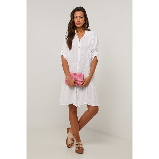 Le Monde du Lin Lniana sukienka w kolorze białym ze sklepu Limango Polska w kategorii Sukienki - zdjęcie 184742326