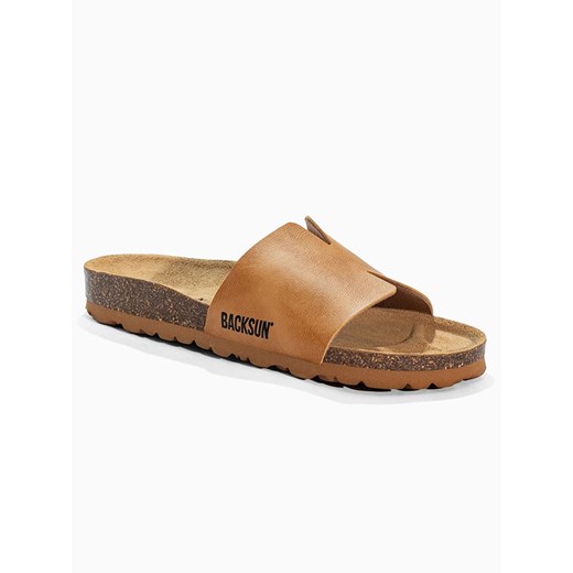 BACKSUN Skórzane klapki &quot;Djila&quot; w kolorze jasnobrązowym 39 okazja Limango Polska