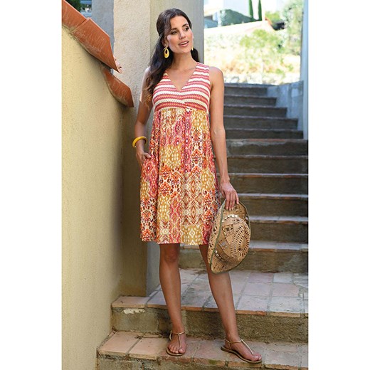 Bleu d'Azur Sukienka "Meribel" w kolorze jasnoróżowo-pomarańczowym - id: 17252068 - marki BLEU D'AZUR - 184742407 Bleu d'Azur Sukienka "Meribel" w kolorze jasnoróżowo-pomarańczowym ze sklepu Limango Polska w kategorii Sukienki - zdjęcie 184742407