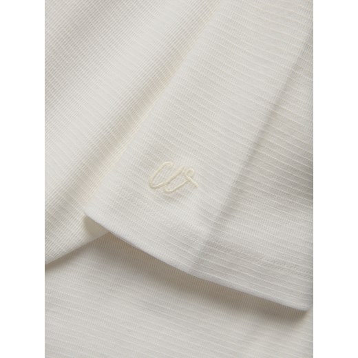 Reserved - Strukturalny t-shirt comfort fit - złamana biel Reserved S Reserved