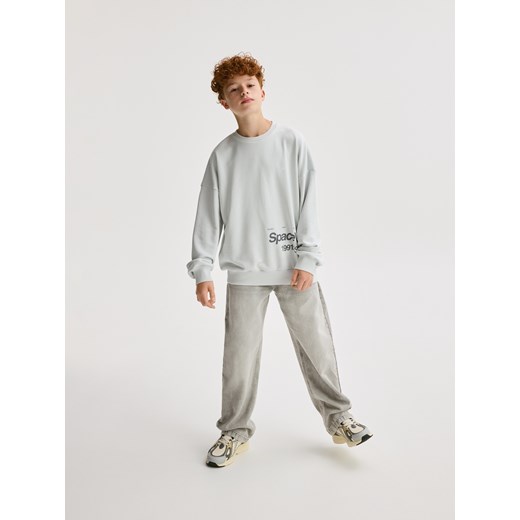 Reserved - Bluza z nadrukiem - jasnoszary Reserved 122/128 (6-8 lat) Reserved