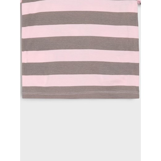 Sinsay - Koszulka w paski z aplikacją - różowy Sinsay 68 (3-6 m) Sinsay