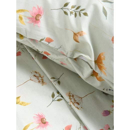 Sinsay - Komplet pościeli w kwiaty - zielony Sinsay One Size Sinsay