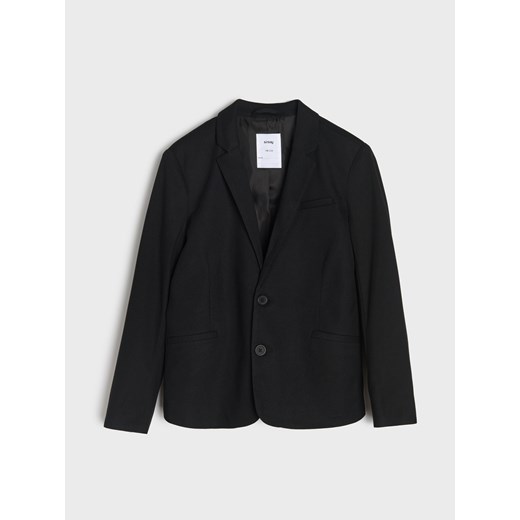 Sinsay - Marynarka jednorzędowa - czarny Sinsay 152 (11-12 l) Sinsay