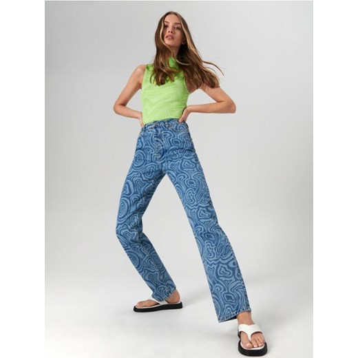 Sinsay - Crop top ze wzorem - wielobarwny ze sklepu Sinsay w kategorii Bluzki damskie - zdjęcie 184744347