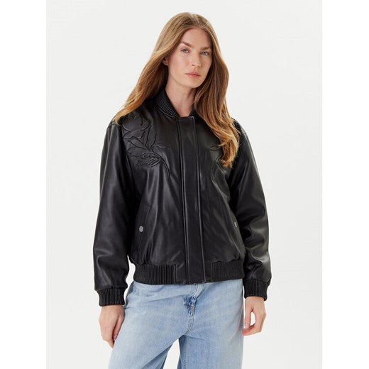 Guess Kurtka z imitacji skóry W5YL06 WE480 Czarny Regular Fit ze sklepu MODIVO w kategorii Kurtki damskie - zdjęcie 184744618