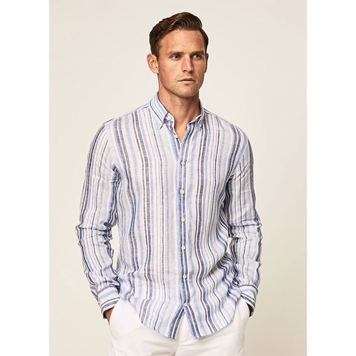 Hackett London Lniana koszula - Regular fit - w kolorze biało-błękitno-niebieskim ze sklepu Limango Polska w kategorii Koszule męskie - zdjęcie 184746537