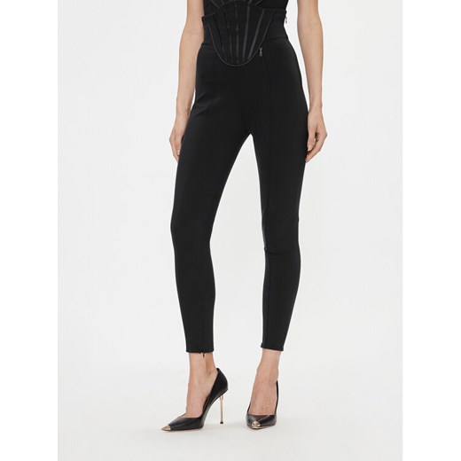 Elisabetta Franchi Spodnie materiałowe PA-036-37E2-V420 Czarny Slim Fit ze sklepu MODIVO w kategorii Spodnie damskie - zdjęcie 184747655