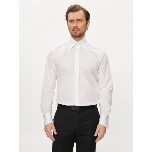 KARL LAGERFELD Koszula 605008 Biały Slim Fit ze sklepu MODIVO w kategorii Koszule męskie - zdjęcie 184747687