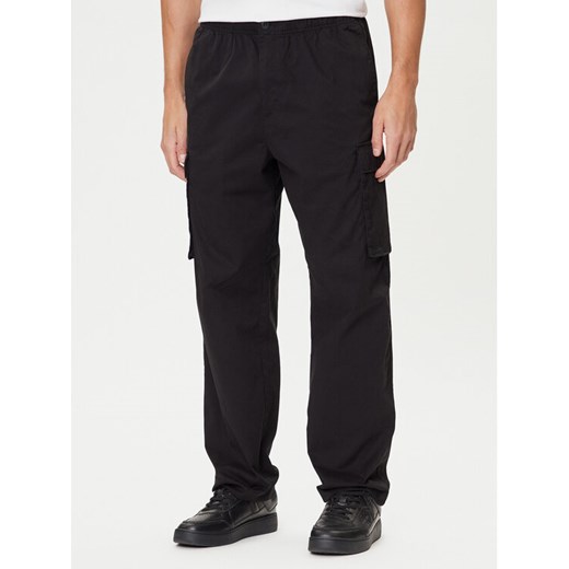 Calvin Klein Jeans Spodnie materiałowe LV040EM616 Czarny Straight Fit ze sklepu MODIVO w kategorii Spodnie męskie - zdjęcie 184749435