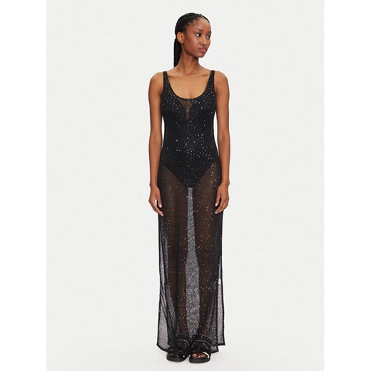 Guess Sukienka plażowa E5GK01 KCR20 Czarny Bodycon Fit ze sklepu MODIVO w kategorii Odzież plażowa - zdjęcie 184749445