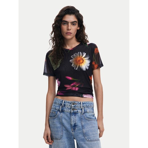 Desigual T-Shirt Des Moines 25SWTK88 Czarny Regular Fit ze sklepu MODIVO w kategorii Bluzki damskie - zdjęcie 184749468