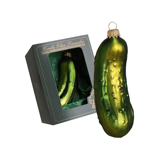 Krebs Glas Lauscha Bomka w kolorze zielonym - dł. 11 cm ze sklepu Limango Polska w kategorii Dekoracje bożonarodzeniowe - zdjęcie 184751256