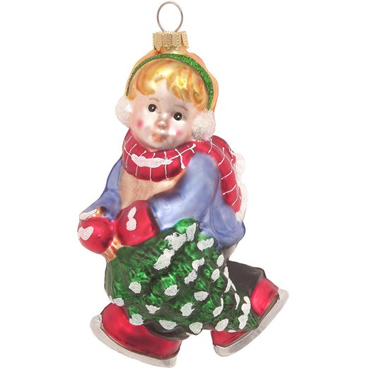 Krebs Glas Lauscha Bombka ze wzorem - dł. 13 cm ze sklepu Limango Polska w kategorii Dekoracje bożonarodzeniowe - zdjęcie 184751796