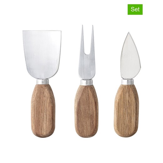 Bloomingville 3-częściowy zestaw &quot;Lisamai&quot; w kolorze jasnobrązowym - wys. 13 cm ze sklepu Limango Polska w kategorii Sztućce - zdjęcie 184752399