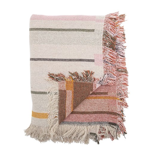 Bloomingville Pled &quot;Toscana&quot; w kolorze kremowo-jasnoróżowym - 160 x 130 cm ze sklepu Limango Polska w kategorii Narzuty i kapy - zdjęcie 184752495