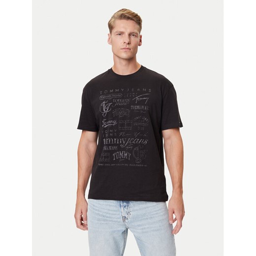 Tommy Jeans T-Shirt Archive Logos DM0DM21584 Czarny Relaxed Fit ze sklepu MODIVO w kategorii T-shirty męskie - zdjęcie 184752979
