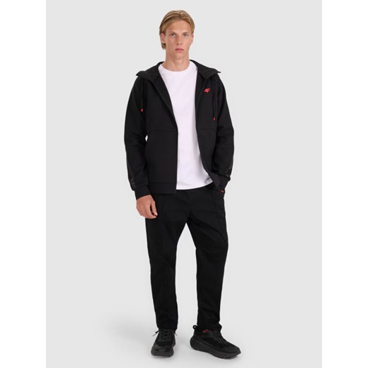 Męskie spodnie casual 4F 4FRAW25TTROM1660 - czarne ze sklepu Sportstylestory.com w kategorii Spodnie męskie - zdjęcie 184754366