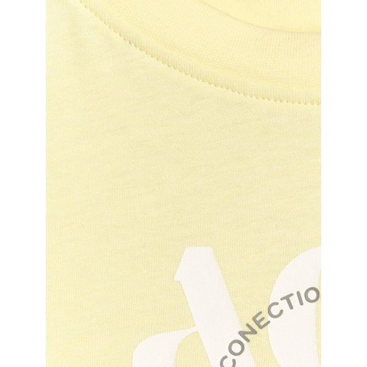 Damski t-shirt z nadrukiem 4F 4FRAW25TTSHF3229 - żółty ze sklepu Sportstylestory.com w kategorii Bluzki damskie - zdjęcie 184754376