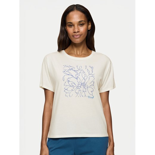 Triumph Koszulka piżamowa Mix & Match 10218281 Beżowy Relaxed Fit ze sklepu MODIVO w kategorii Piżamy damskie - zdjęcie 184754958