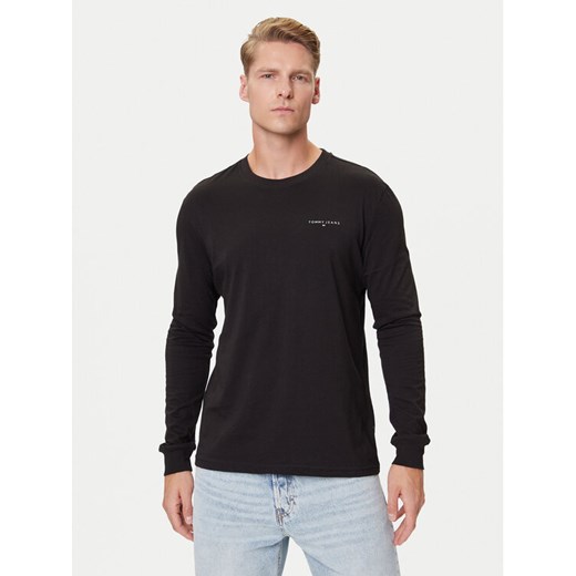 Tommy Jeans Longsleeve Chest Linear DM0DM21594 Czarny Regular Fit ze sklepu MODIVO w kategorii T-shirty męskie - zdjęcie 184754965
