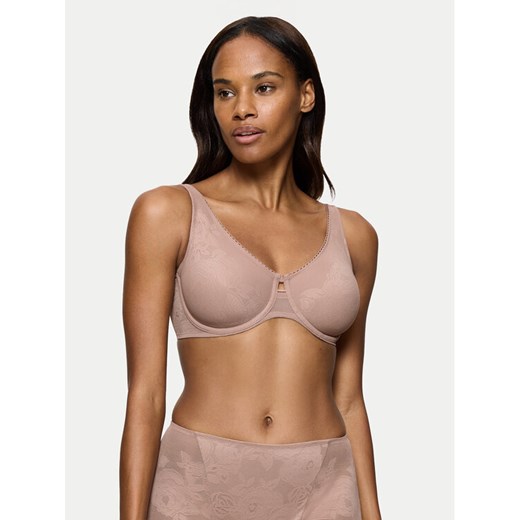 Triumph Biustonosz z fiszbiną Wild Rose Sensation 10205953 Brązowy ze sklepu MODIVO w kategorii Biustonosze - zdjęcie 184754986