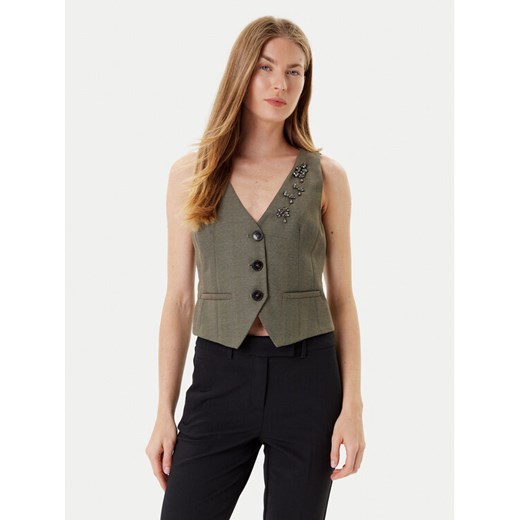 Marella Kamizelka garniturowa Cantico 2523156031 Khaki Slim Fit ze sklepu MODIVO w kategorii Kamizelki damskie - zdjęcie 184755015