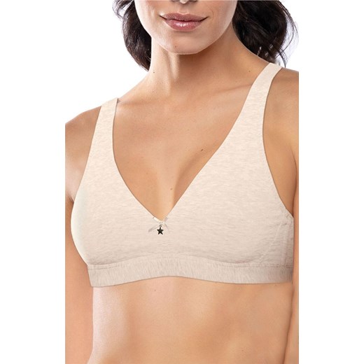 Biustonosz damski miękki bawełniany w sportowym stylu ecru Natural Cotton 1454 Sielei, Kolor ecru, Rozmiar 70B, Sielei ze sklepu Primodo w kategorii Biustonosze - zdjęcie 184756245