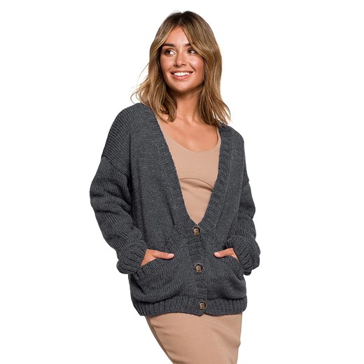 Be Wear Kardigan w kolorze grafitowym ze sklepu Limango Polska w kategorii Swetry damskie - zdjęcie 184756606