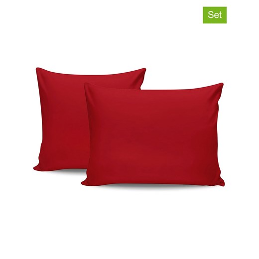 Colourful Cotton Poszewki renforcè (2 szt.) w kolorze czerwonym na poduszkę ze sklepu Limango Polska w kategorii Poduszki dekoracyjne - zdjęcie 184756936